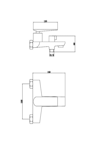 Fleko Mustang-c 320 Pirinç Mat Siyah Banyo Bataryası Siyah