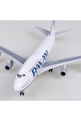 Panam Air B747 Yolcu Uçağı Model Uçak 1/80 Ölçek 47cm