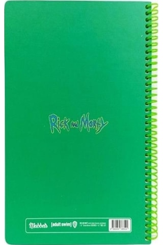 Mabbels Rick And Morty Spiralli Not Defteri Yeşil 80 Yaprak Çizgili 17x24cm Dft-388524 Yeşil
