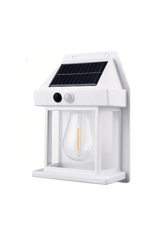 Güneş Enerjili Dış Mekan Işıkları, Alacakaranlıktan Şafağa Güneş Enerjili Duvar Aplik Hareket Sensörü, B Beyaz