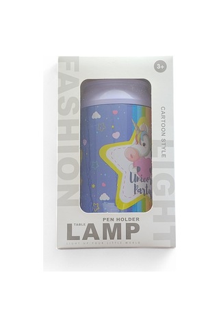 Çocuk Masa Lambası Kalemlik Unicorn Mor Mor