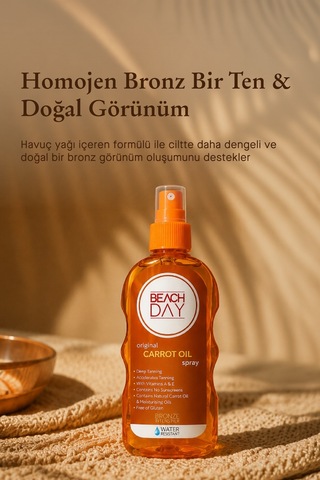 Beach Day Havuç Yağı Özlü Bronzlaştırıcı Sprey 150 ML
