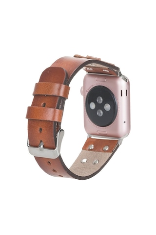 Apple Watch Uyumlu Deri Kordon Cross 42-44-45mm St Rst2e