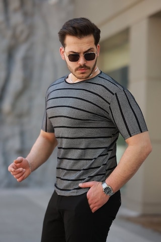 Veraura Lifestyle Erkek Petek Desenli Kısa Kollu T-shirt Siyah