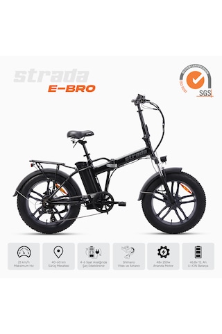 Strada E-bro 20 Jant Elektrikli Bisiklet Gri