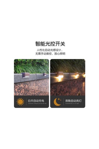 Moveevo Siyah Kasa Islak Işık Güneş Enerjili Dış Mekan Merdiven Balkon Çit Aydınlatması Duvar Lambası Diğer