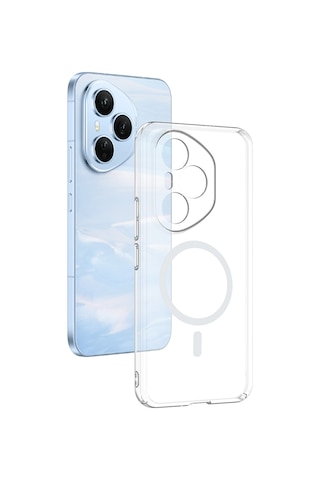 Honor 400 Pro Kamera Korumalı M-safe Şarj Özellikli Şeffaf Mkst London Silikon Kapak - Şeffaf Şeffaf