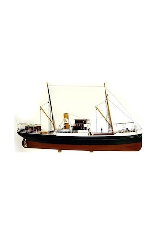 Türk Model 1/87 123 Bandırma Vapuru, 62 Cm. Ahşap Model Kiti-55132