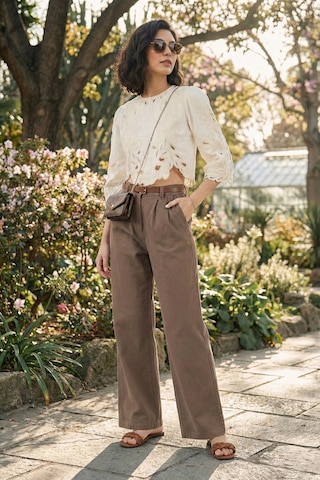 Lela Bayan Pantolon 668yp5429 Kahve Kahve