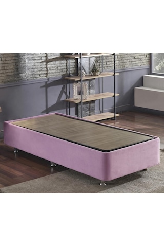 Nironyatak Pinky Baza - 100 x 200 CM Cm Tek Kişilik Sandıklı Pembe Kumaş Özel Baz