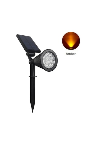 Forlife 18watt Solar Çim / Bahçe Aydınlatma Armatürü Amber Işık