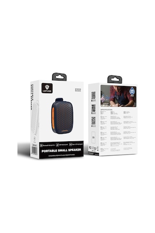 Lenyes S232 Tws Mandallı Bluetooth Speaker Hoparlör V5.4 Siyah