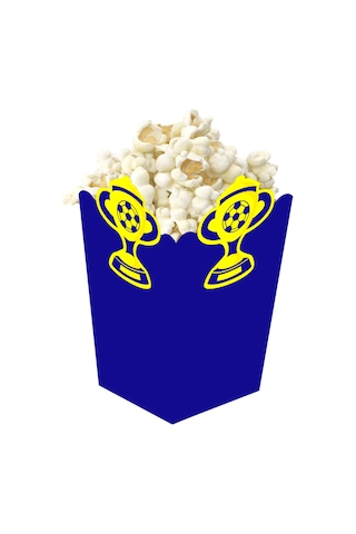 3d Sarı Lacivert Taraftar Temalı Popcorn Mısır Kutusu 8 Li Paket
