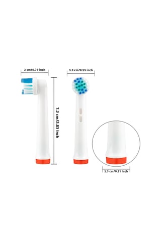 4 Adet Standard Cleaning Type Eb-17x Oral-b Şarjlı Ve Pilli Diş Fırçası Uyumlu Yedek Başlık Tek Ebat
