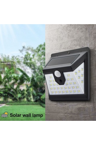Cbtx 40-led Bahçe Lambası İnsan İndüksiyon Işık Dış Mekan Güneş Hareket Sensörü Duvar Işığı Diğer