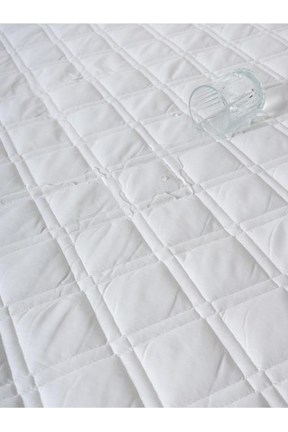 Cottonverse Kapitoneli Fitted Alez Sıvı Geçirmez Beyaz