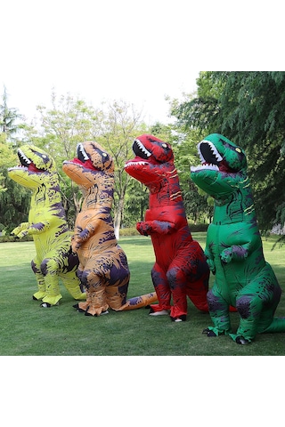 T-rex Şişme Uit Dinosaur Nosaurus Dinozor Kostüm Çocuk Çocuklar