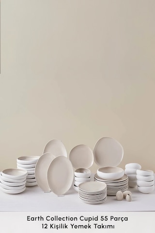 Karaca Earth Collection Cupid 55 Parça 12 Kişilik Yemek Takımı