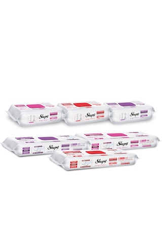 Sleepy Easy Clean Çiçek Serisi 3x100 Yüzey & 3x20 Yer Temizlik Havlusu&Mendili Karma Paket