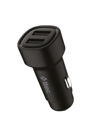 Ttec Süper Hızlı 3.1amper 2x Usb Girişli Araç Şarj Cihazı, 12/24v Çakmaklık Girişli Akım Korumalı