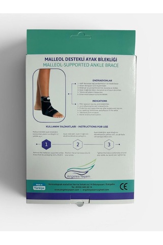 Angeles Yaşam Ayak Bilekliği Malleol Destekli Siyah