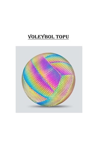 Kapris Fosfor Desenli Dikişli Voleybol Topu Vb307 Çok Renkli