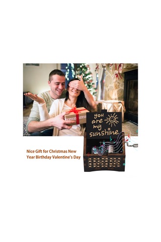 Geeroyoo Klasik Ahşap Oynatma Kutusu, "you Are My Sunshine" Melodili, Elden Çevirilen Dekoratif Heykel Siyah Siyah