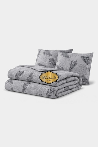 Çift Kişilik Pike Takımı Battal Boy 220x230 Cm Çok Amaçlı Yatak Örtüsü & Battaniye Gri