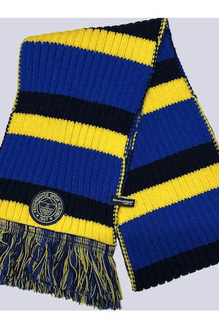 Fenerium Çocuk Renkli Şerit Kaşkol Atkı Lacıvert - Mavi - Sarı