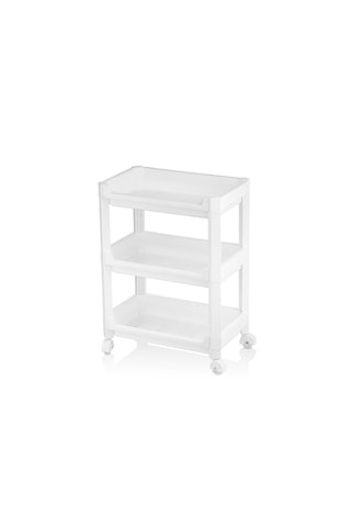 Lunaev Rafty Geniş 3 Katlı Tekerlekli Sepet Organizer Düzenleyici Raf Ünitesi 352x220x480 Mm 100