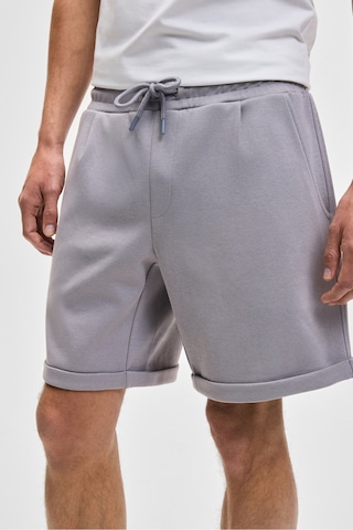 Grimelange YOURI Erkek Beli Lastikli Arka Tek Cepli Relaxed Fit Lila Şort