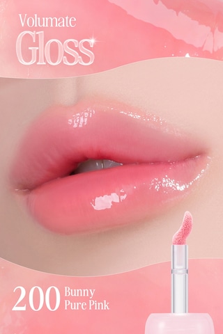 Clio Pigmentli Parlak Bitişli Dolgunlaştırıcı Lip Gloss Clıo Volumate Gloss 200 Bunny Pure Pink