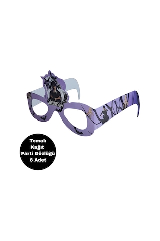 Wednesday Temalı Kağıt Gözlük 6 Adet Parti Gözlüğü Tüm Yaşlar