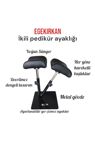 Egekırkan P420-01S Hareketli Başlıklı Kuaför İkili Pedikür Ayaklığı