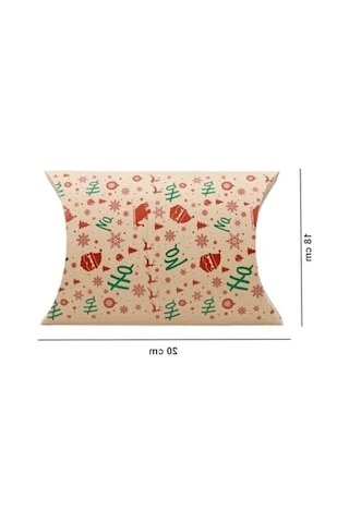 18x20 Cm Yılbaşı Temalı Yastık Hediye Kutusu Seti 2 Adet