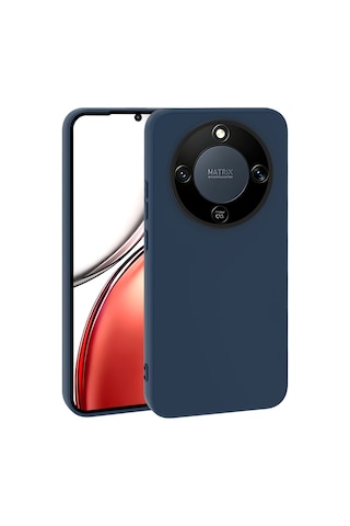Kilifone - Honor Magic 8 Lite 5g Uyumlu Kılıf Esnek Koruyucu Mara Lansman Kapak - Lacivert - T40933