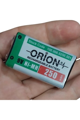 Orion 9v 250mah Ni-mh Şarj Edilebilir Pil