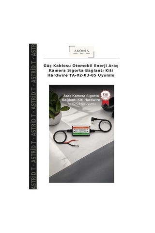 Güç Kablosu Otomobil Enerji Araç Kamera Sigorta Bağlantı Kiti Hardwire Ta-02-03-05 Uyumlu