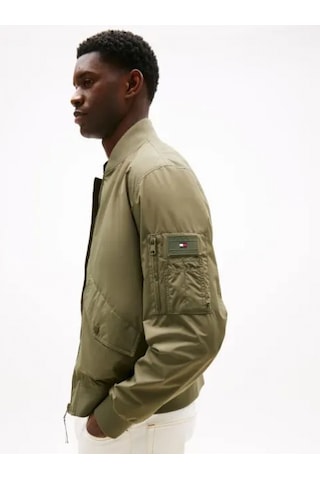 Tommy Hilfiger Erkek Katlanabilir Su Geçirmez Bomber Ceket Mw0mw39629plı Yeşil