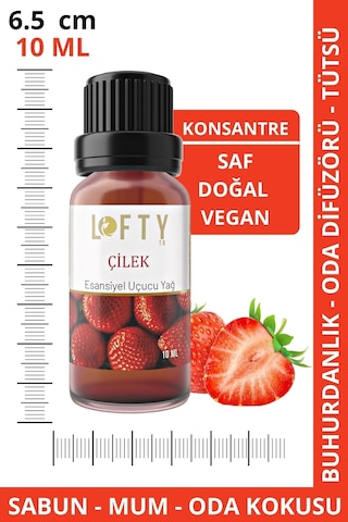 Lofty Çilek Uçucu Yağ Buhurdanlık Esansı Oda Kokusu 10 ML