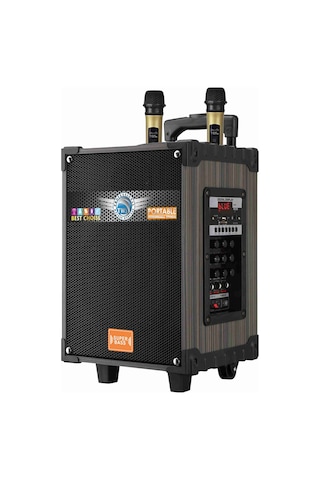 Lt-912 Dijital Led Göstergeli Fm Radyolu Mikrofonlu Gitar Girişli Tws 12 İnç Stereo Bass Kablosuz Karaoke Hoparlör