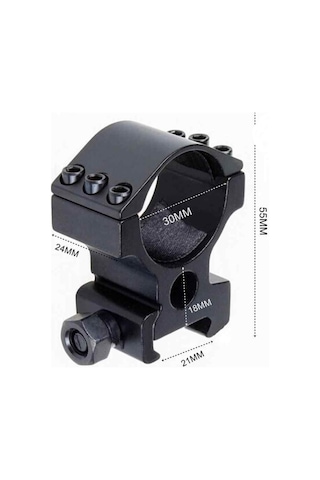 30mm/21mm Lazer Fener Bağlama Aparatı Siyah