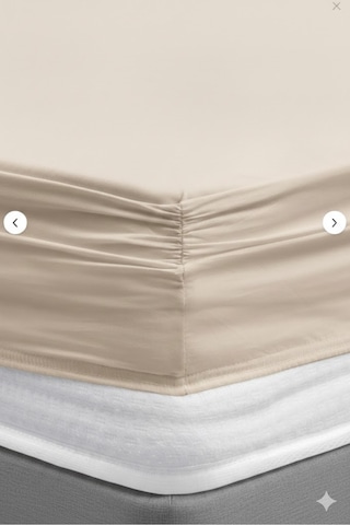 Fitted Penye Çarşaf 100 200+30 Cm Krem