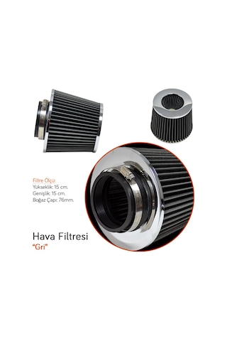 Nyf Racing Hava Filtresi Gri 15cmx15cm Giriş: 76mm Af09-gy&ch
