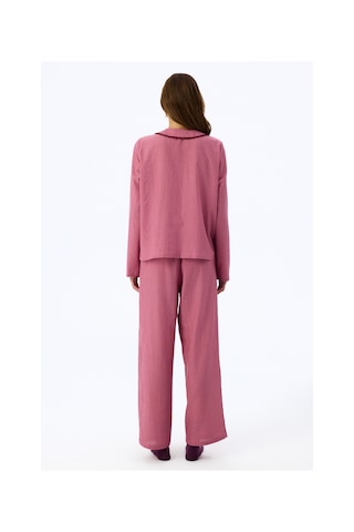 Penti Gül Kurusu Rosy Uzun Kollu Gömlek Pantolon Pijama Takımı Pk34
