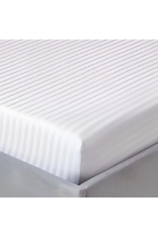 Çift Kişilik Lastikli Otel Tipi Pamuk Saten Çizgili Çarşaf Takımı Orkide Home Collection Çizgili