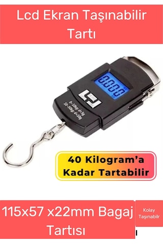 Özel Üretim Lcd Ekran Bavul Ağırlık Tartı Dijital Çok Amaçlı Taşınabilir Bagaj Tartısı Max 40 Kg Çok Renkli