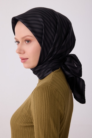 Belli Twill İpek Eşarp 4325-84 Siyah, Füme Siyah Füme