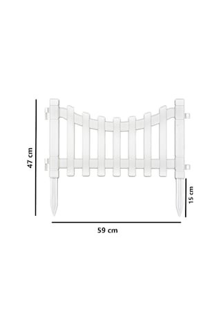 Omnipazar Irk-sb105 Sarmaşık Plastik Bahçe Dekorasyon Çiti 12'li Set Beyaz