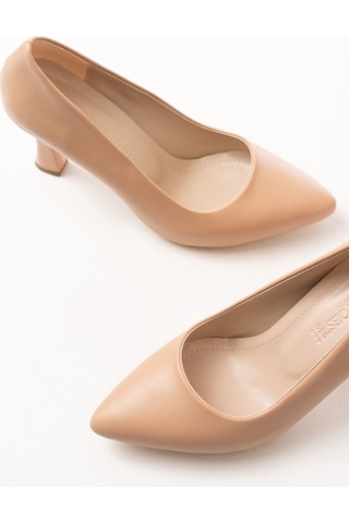 St-001 Nut Günlük 9 Cm Topuklu Bayan Stiletto Ayakkabı Siyah